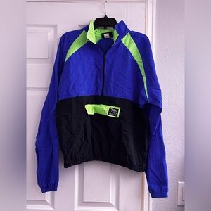 Vintage 1990s Nashbar Cycling Abstract Pattern Windbreaker Jacket